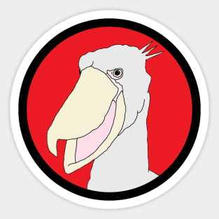 Shoebill Stork Cartoon Sticker